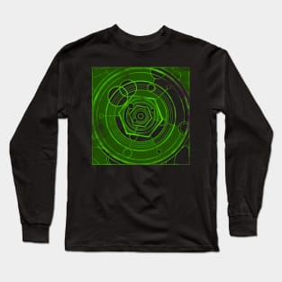 Weathered Clockwork - Green (Gallifreyan inspired) Long Sleeve T-Shirt